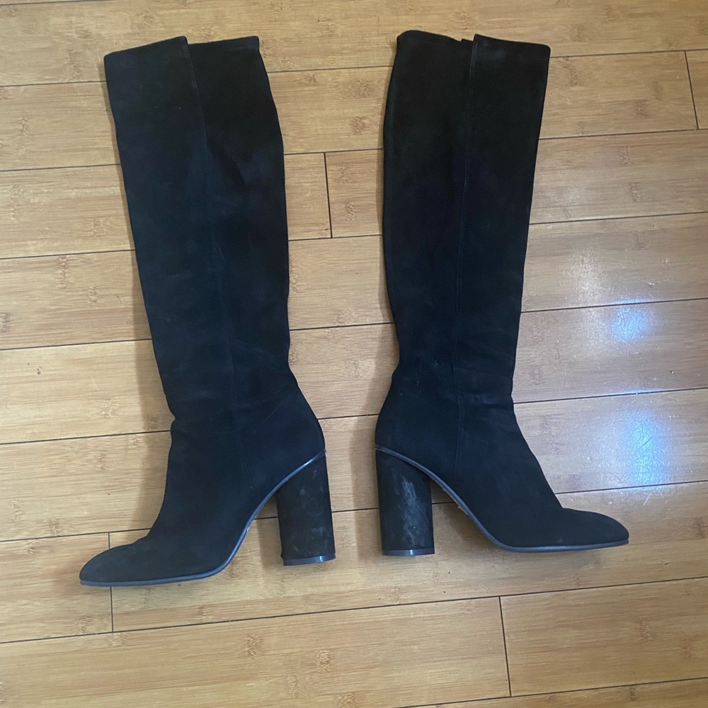 Stuart Weitzman ‘Eloise’ 95mm Suede Knee Boots